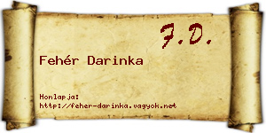 Fehér Darinka névjegykártya
